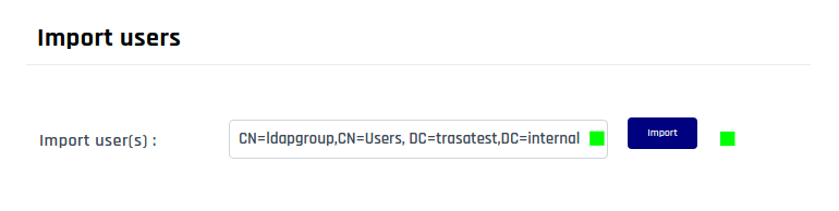 Importing Users from LDAP